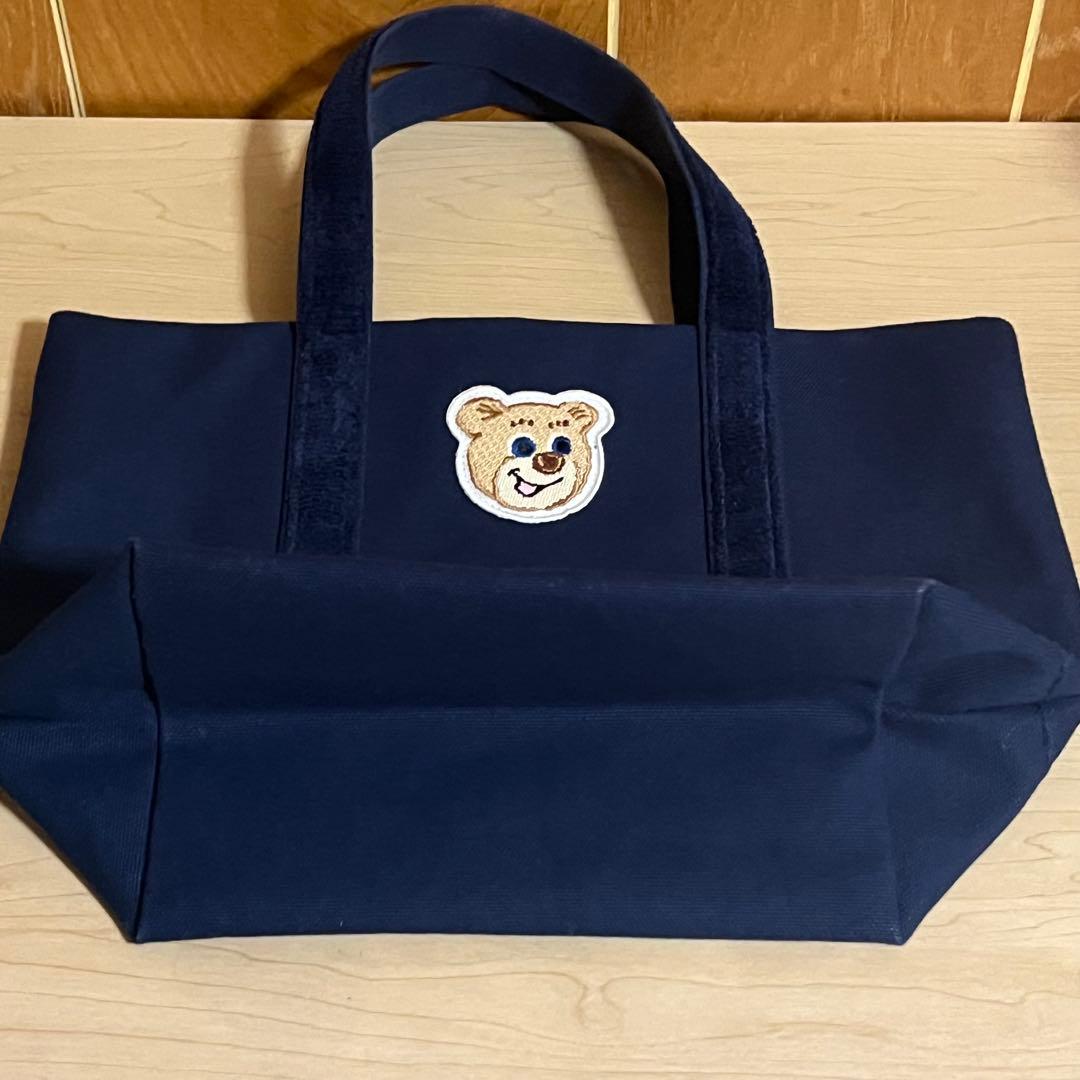 ラブラリーバイフェイラー オールドテディ ワッペントートバッグ 小 ネイビー