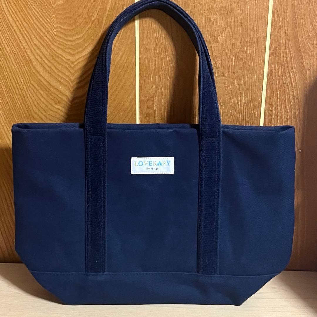 ラブラリーバイフェイラー オールドテディ ワッペントートバッグ 小 ネイビー