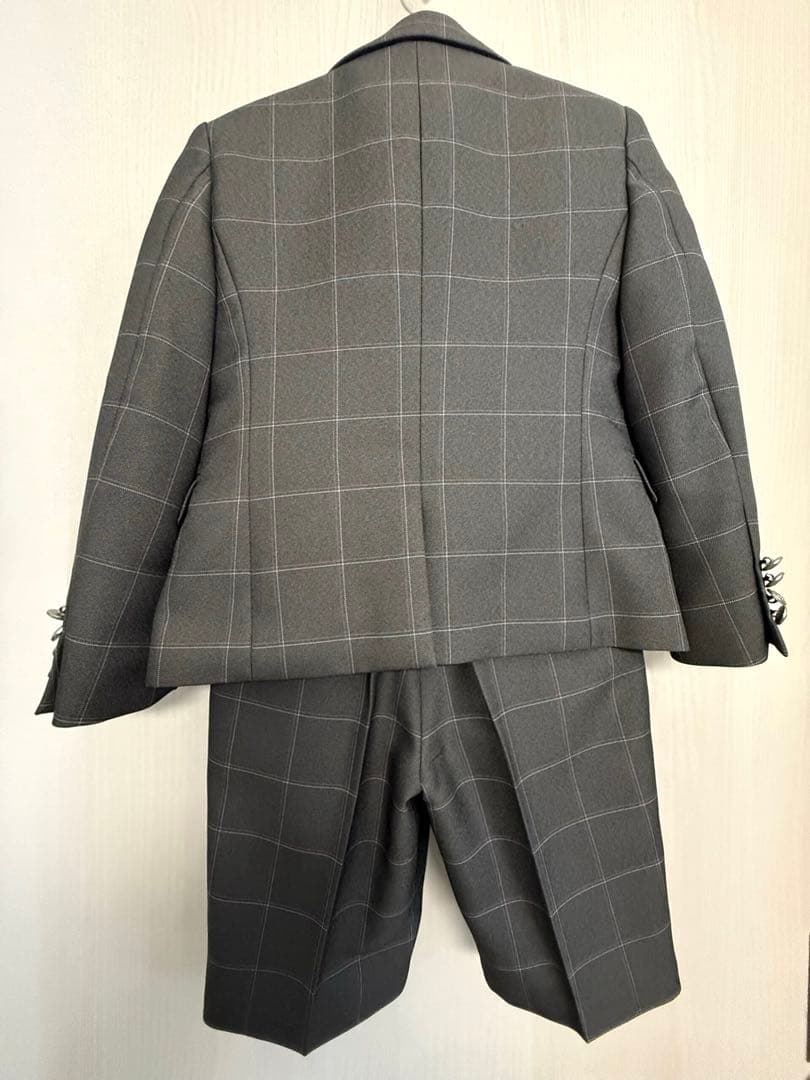 超美品 ワンダーファクトリー 120 フォーマルスーツ 6点 卒園 入学 グレー