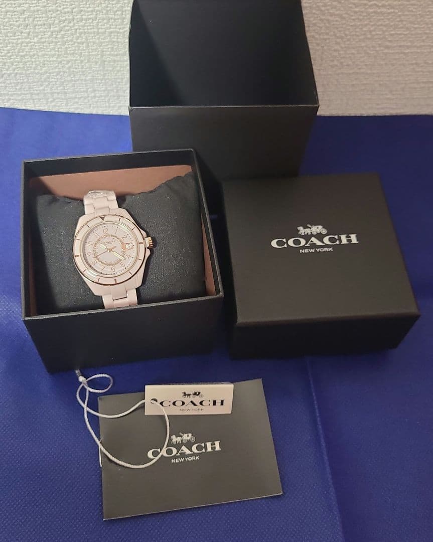 【新品未使用】COACH 腕時計　ピンク　セラミック