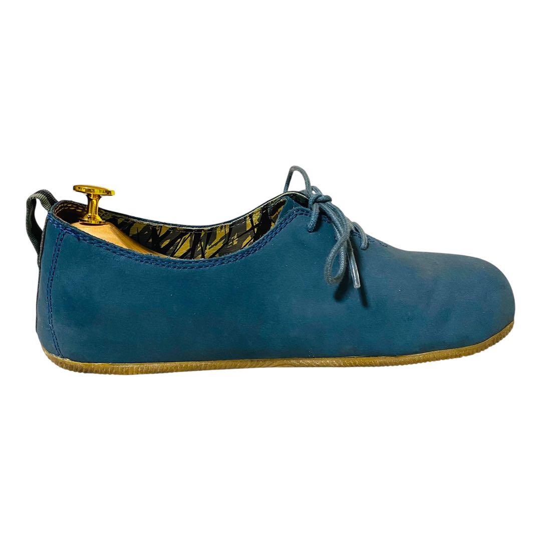 【美品】メレル　ムートピアレース　レースアップ デニムブルーレザーヌバック