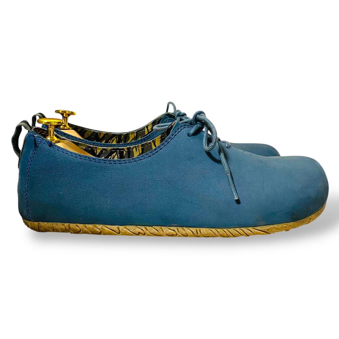 【美品】メレル　ムートピアレース　レースアップ デニムブルーレザーヌバック