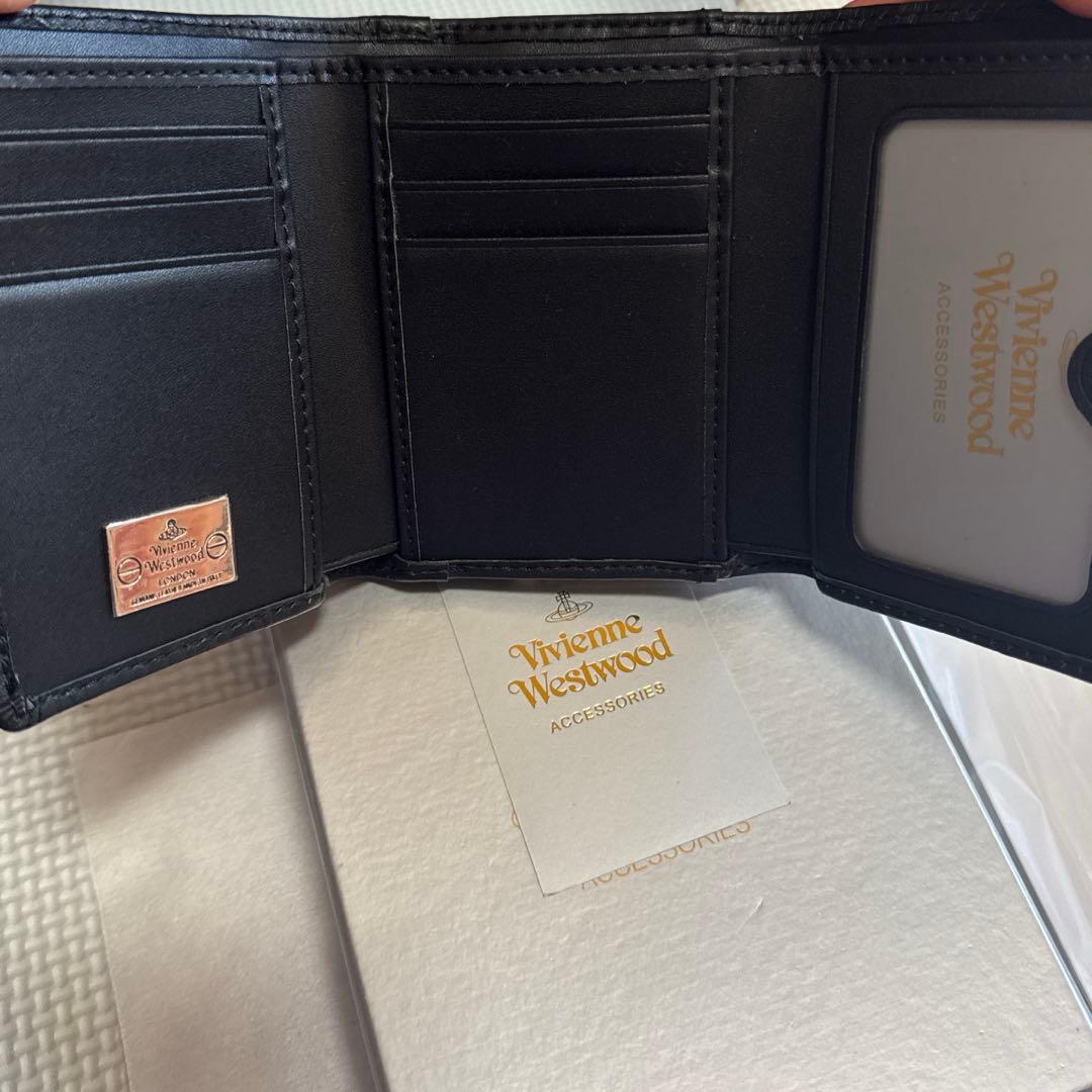 ヴィヴィアン・ウエストウッド　三つ折り財布 ブラック