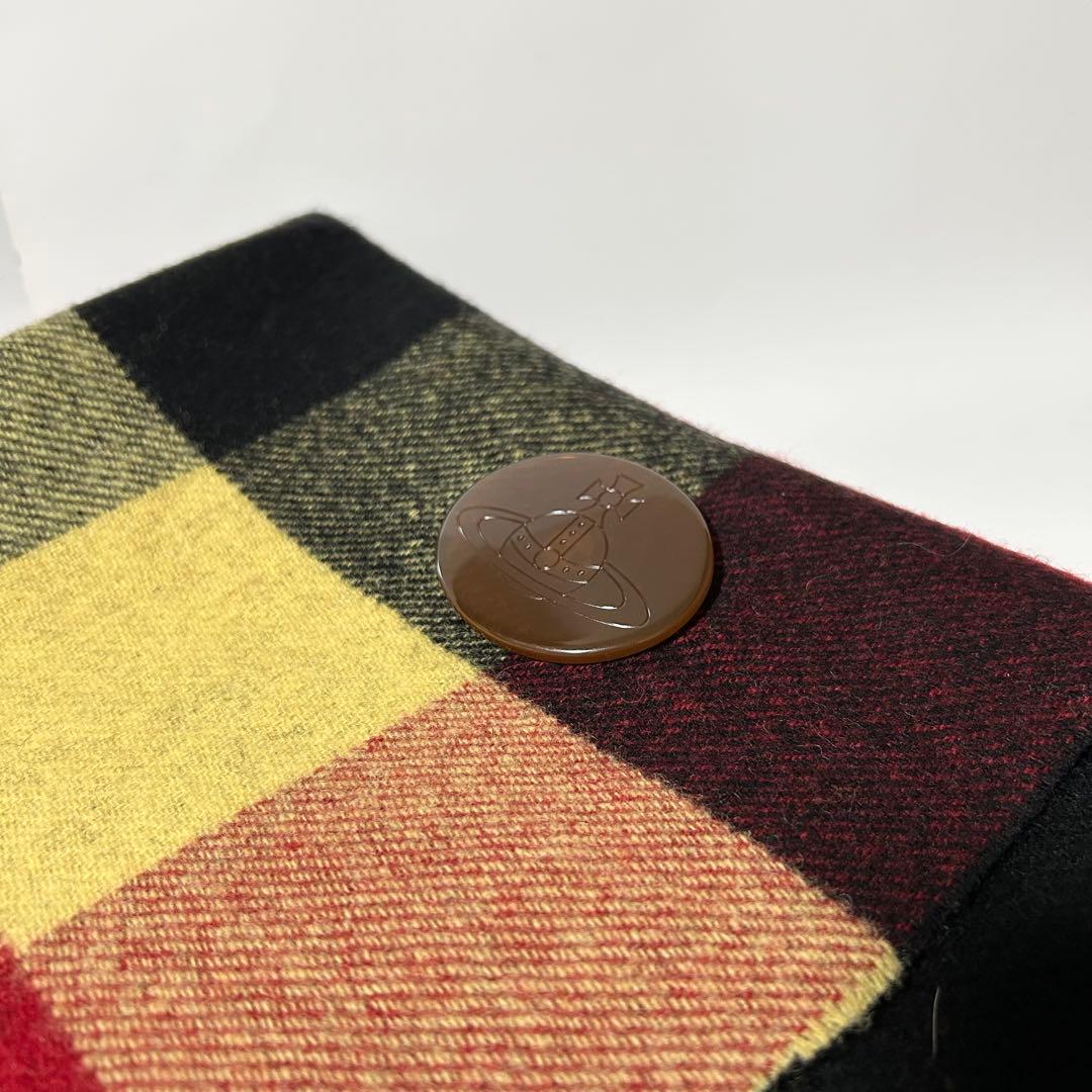 美品 ヴィヴィアンウエストウッド チェック ウール ストール マフラー ショール