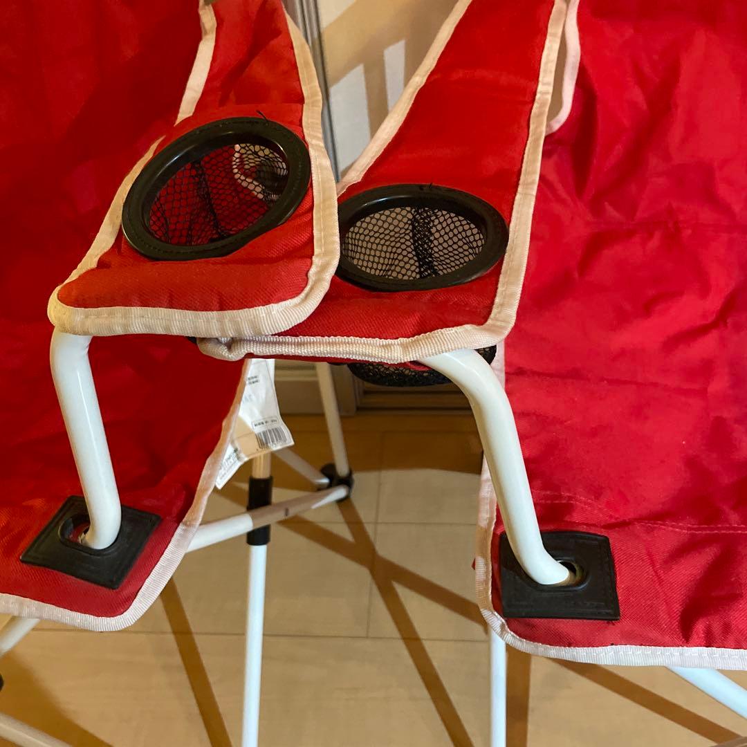 収納袋あり！Coleman 折りたたみアウトドアチェア 赤　セット