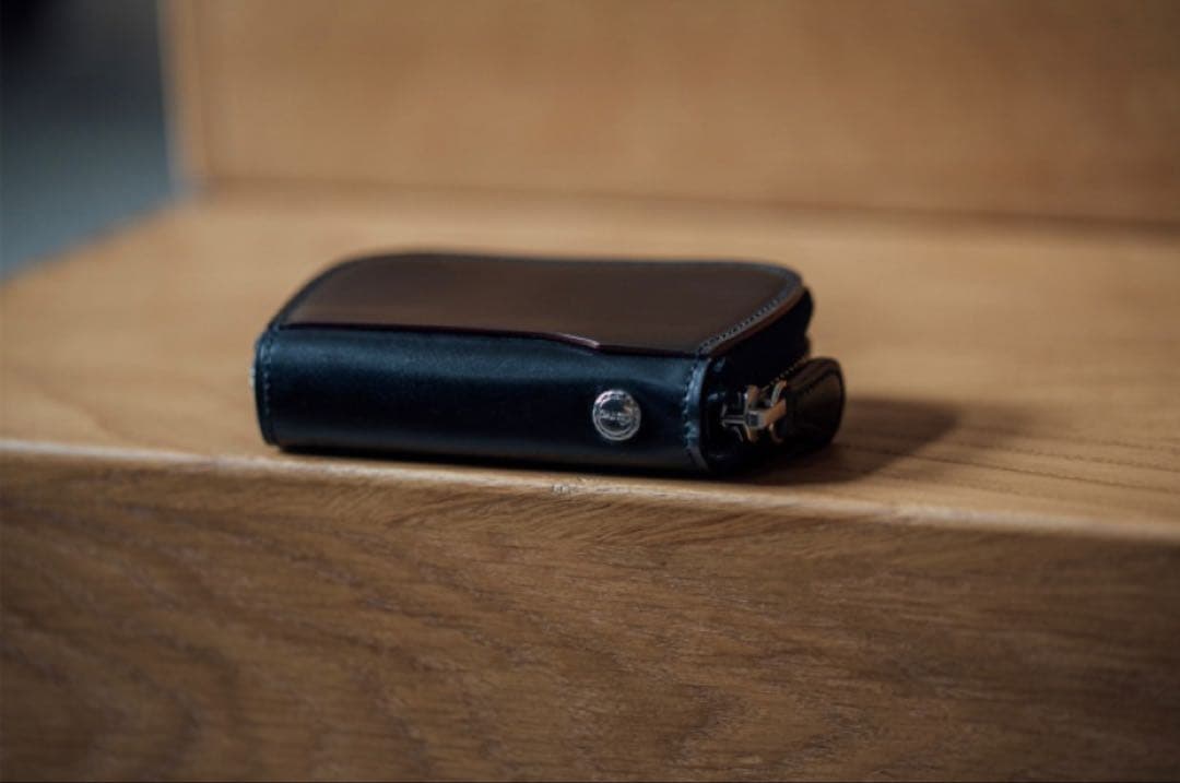 453【新品】GANZOコードバンアールシーラウンドファスナーキーケースブラック