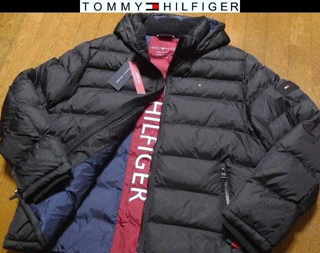 【大きい】2XL3XL日本サイズ位トミーヒルフィガーUSA限定ダウンジャケット黒