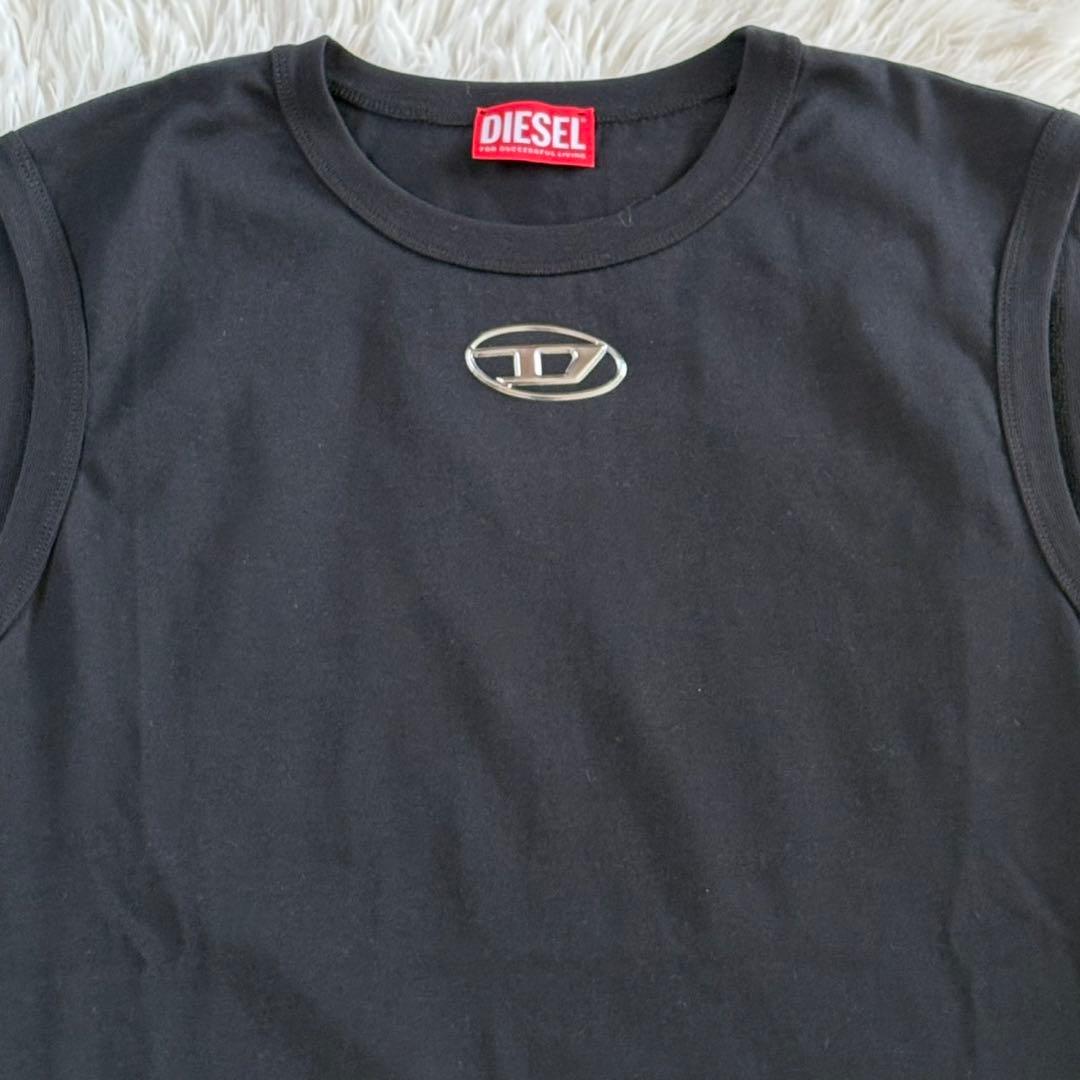 【極美品】DIESEL ディーゼル ノースリーブ タンクトップ オーバルD