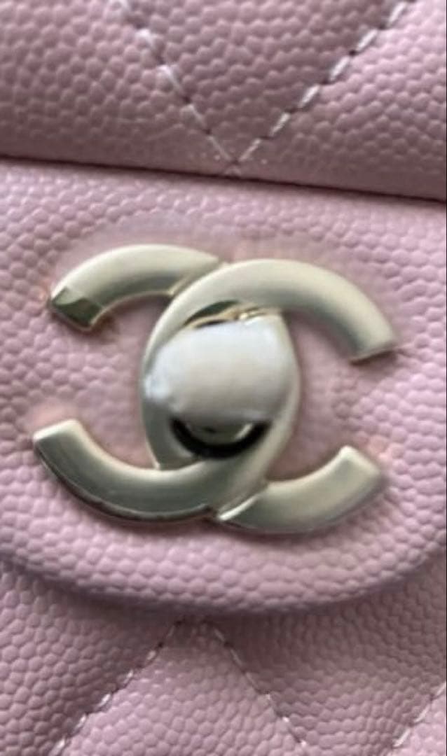 値下げ　CHANEL マトラッセ　ピンク　ショルダー　ノベルティ　ゴールド