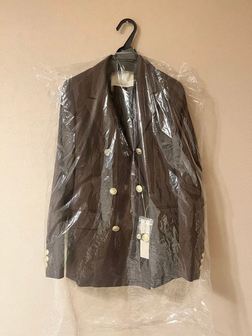 秋新作Andemiu定評のキンボタンジャケット 新色ダークブラウン