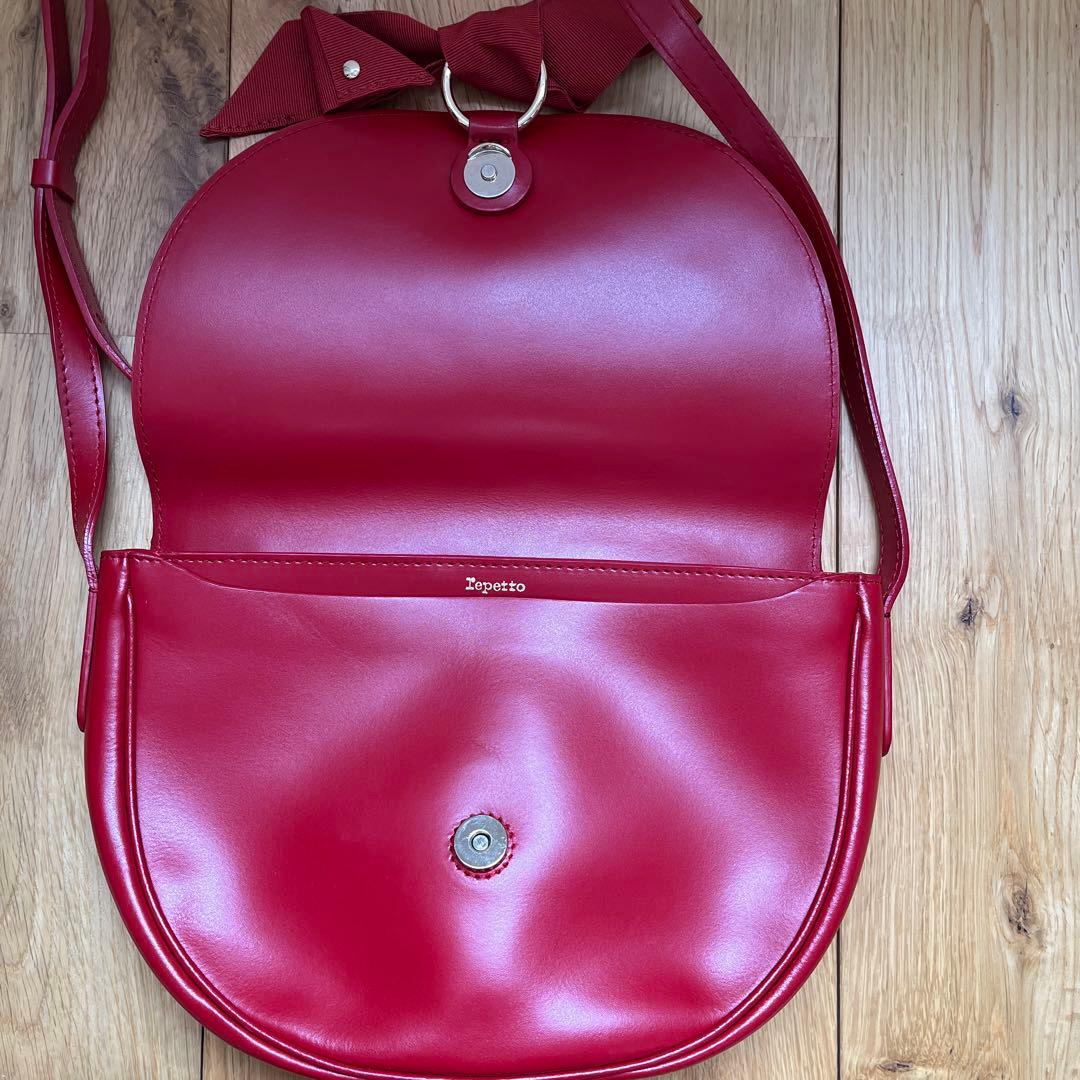 【美品】repetto 赤 ショルダーバッグ