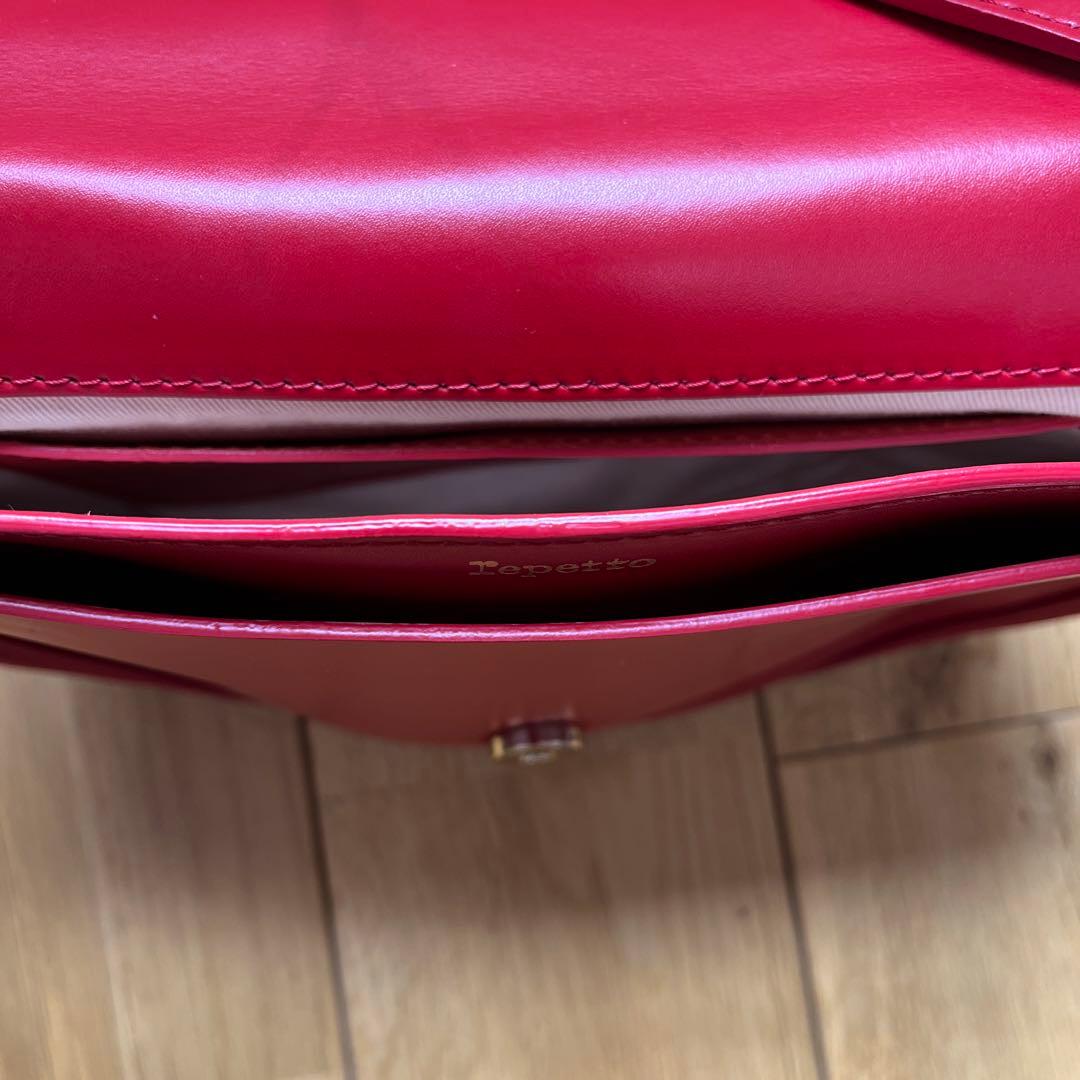 【美品】repetto 赤 ショルダーバッグ
