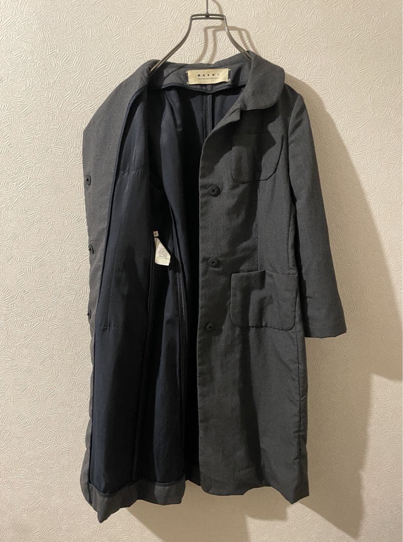 MARNI バルカラー コート / マルニ ウール ツイル ステンカラー