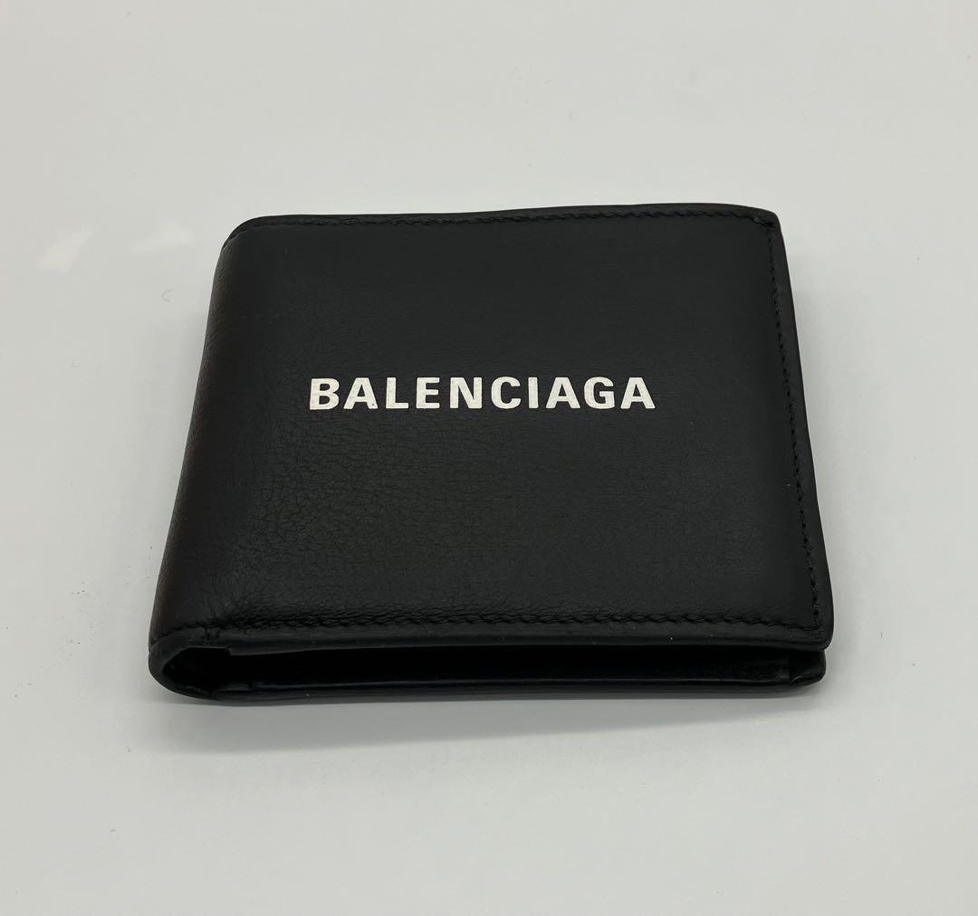 ⭐️ 美品 バレンシアガ エブリデイ レザー 二つ折り財布 ブラック 鑑定済