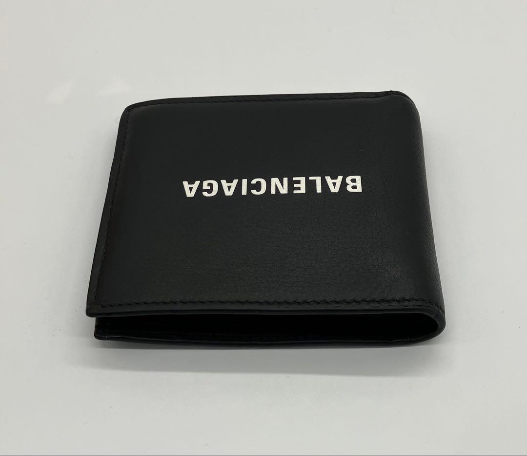 ⭐️ 美品 バレンシアガ エブリデイ レザー 二つ折り財布 ブラック 鑑定済