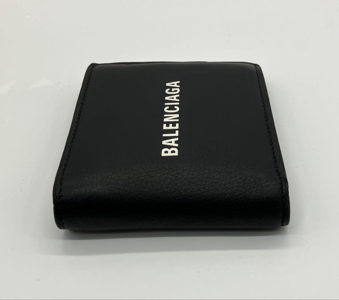 ⭐️ 美品 バレンシアガ エブリデイ レザー 二つ折り財布 ブラック 鑑定済