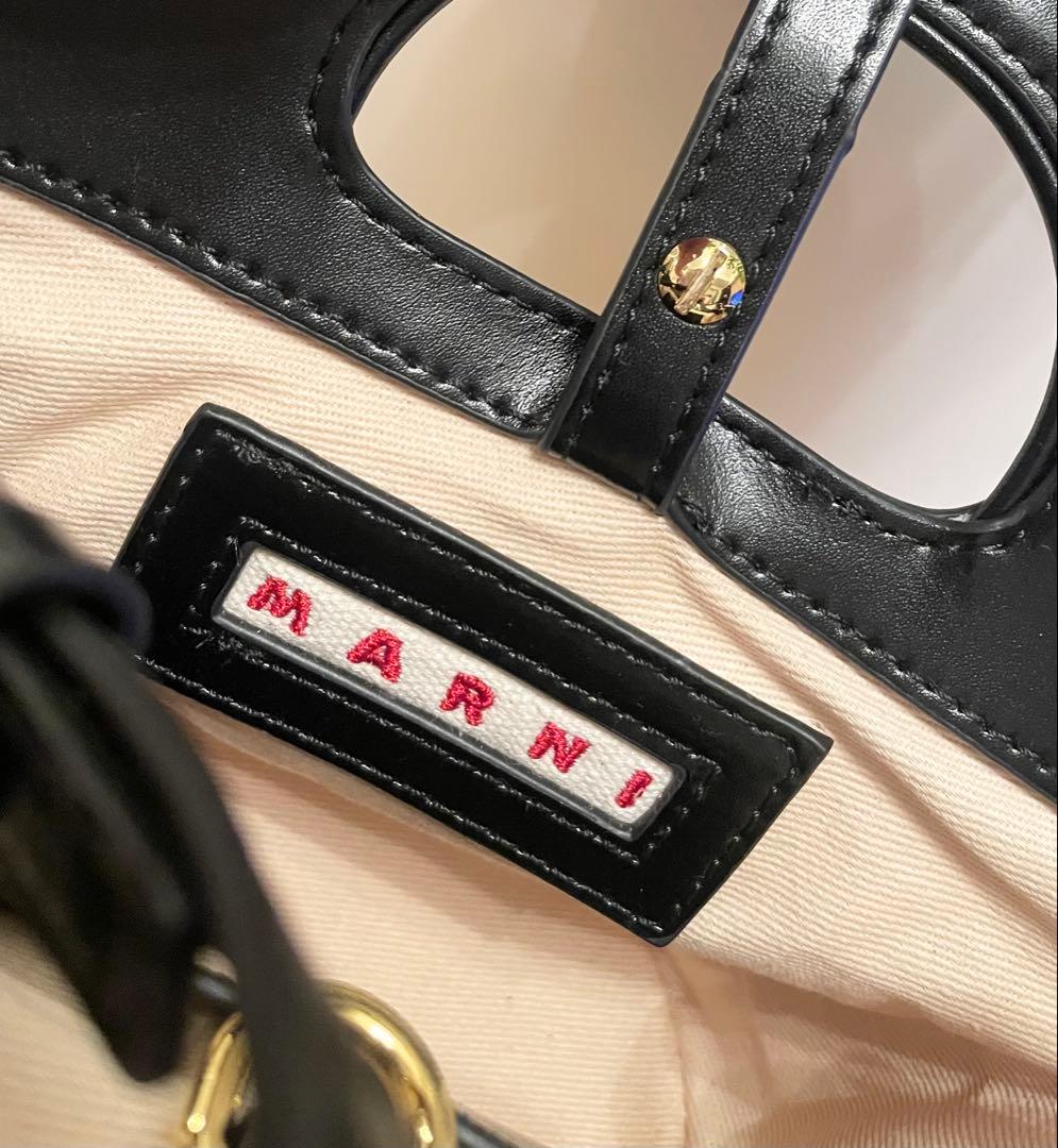 MARHI かごバッグ ベージュとブラック