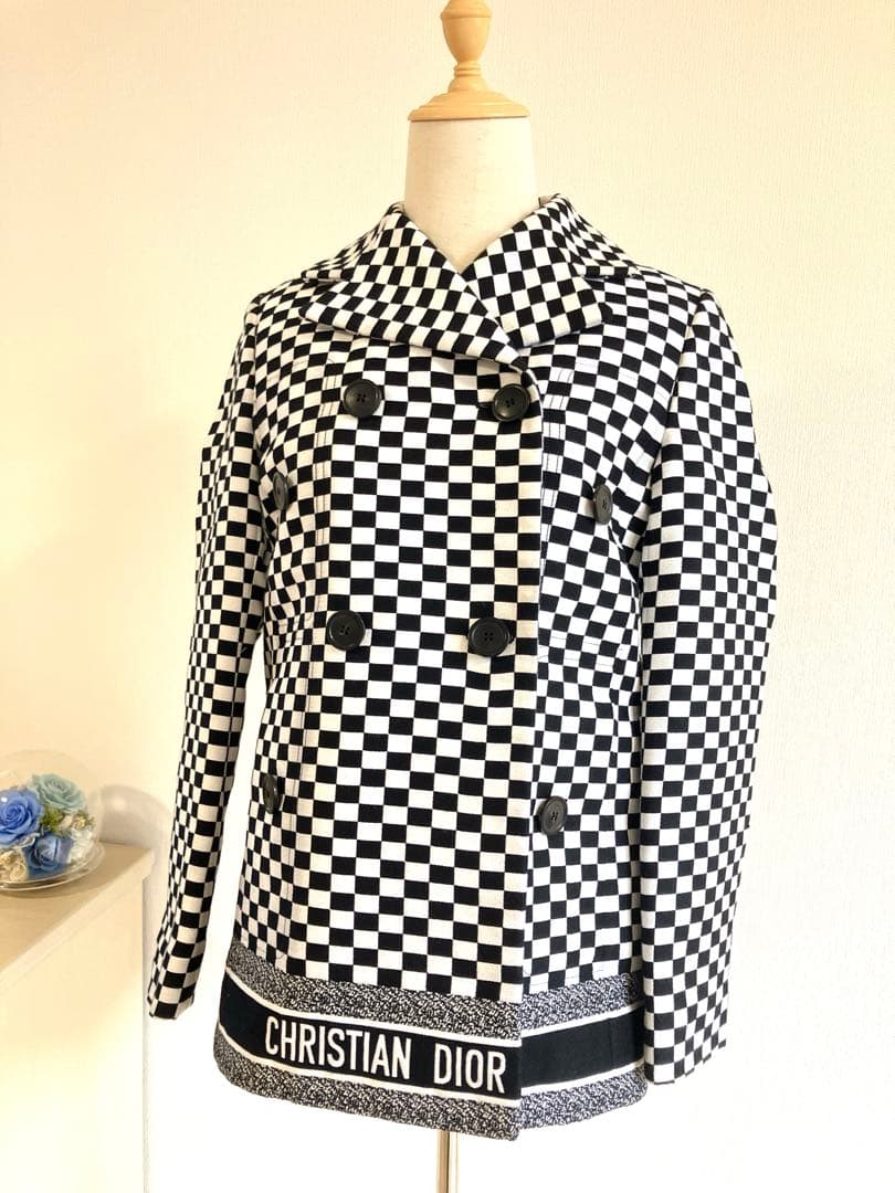Christian Dior チェック柄ジャケット　ショートコート　runway