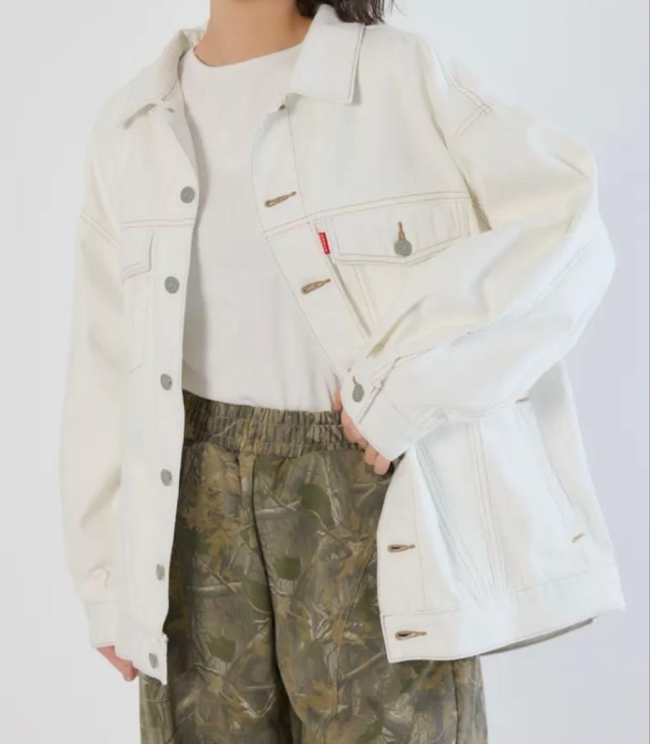 RODEO CROWNS WIDE BOWL ビッグリボンデニムジャケット　白