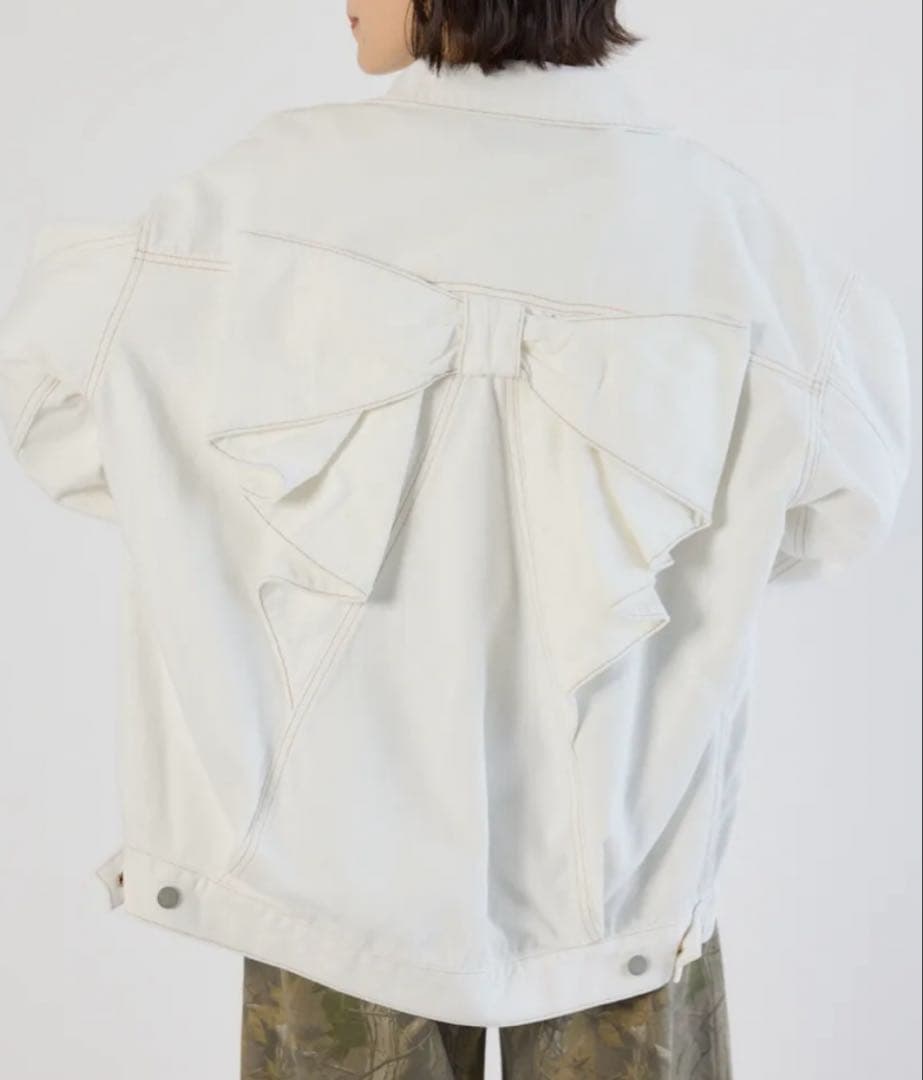 RODEO CROWNS WIDE BOWL ビッグリボンデニムジャケット　白