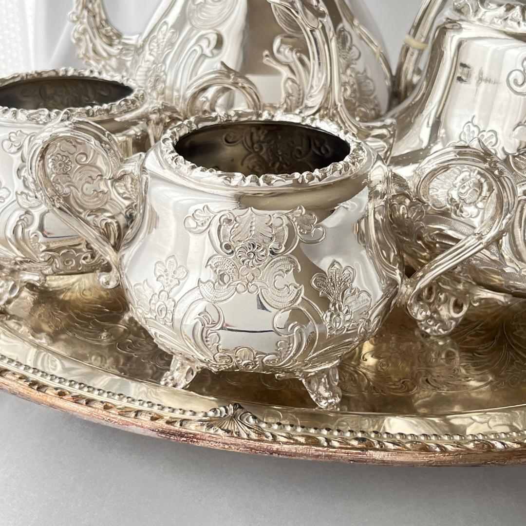 【Cooper Brothers】 ファルコンとマスカロン ティーセット 4点