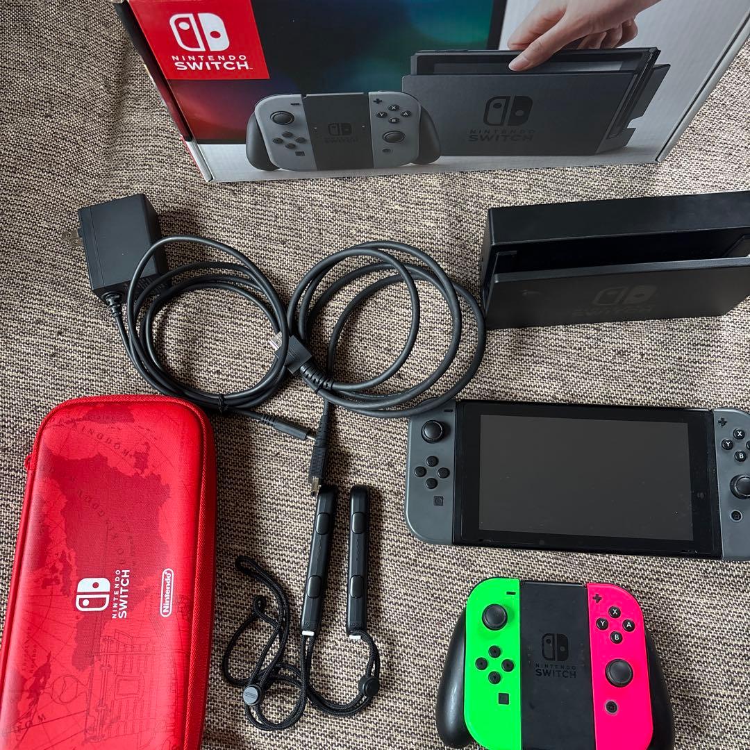 Nintendo Switch 本体 グレー +ネオンジョイコン