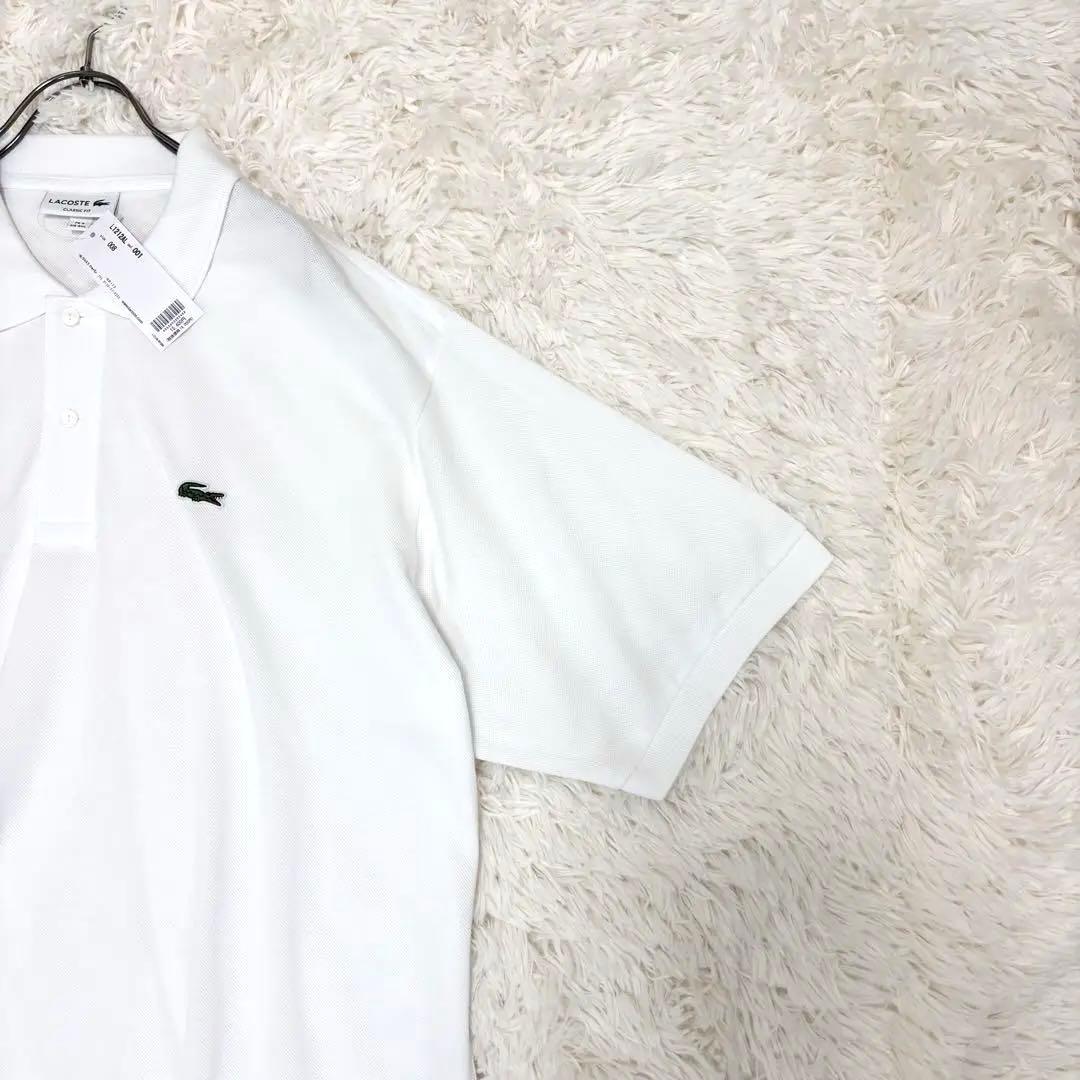 新品未使用 LACOSTE ポロシャツ L1212AL 大きいサイズ 白 3XL