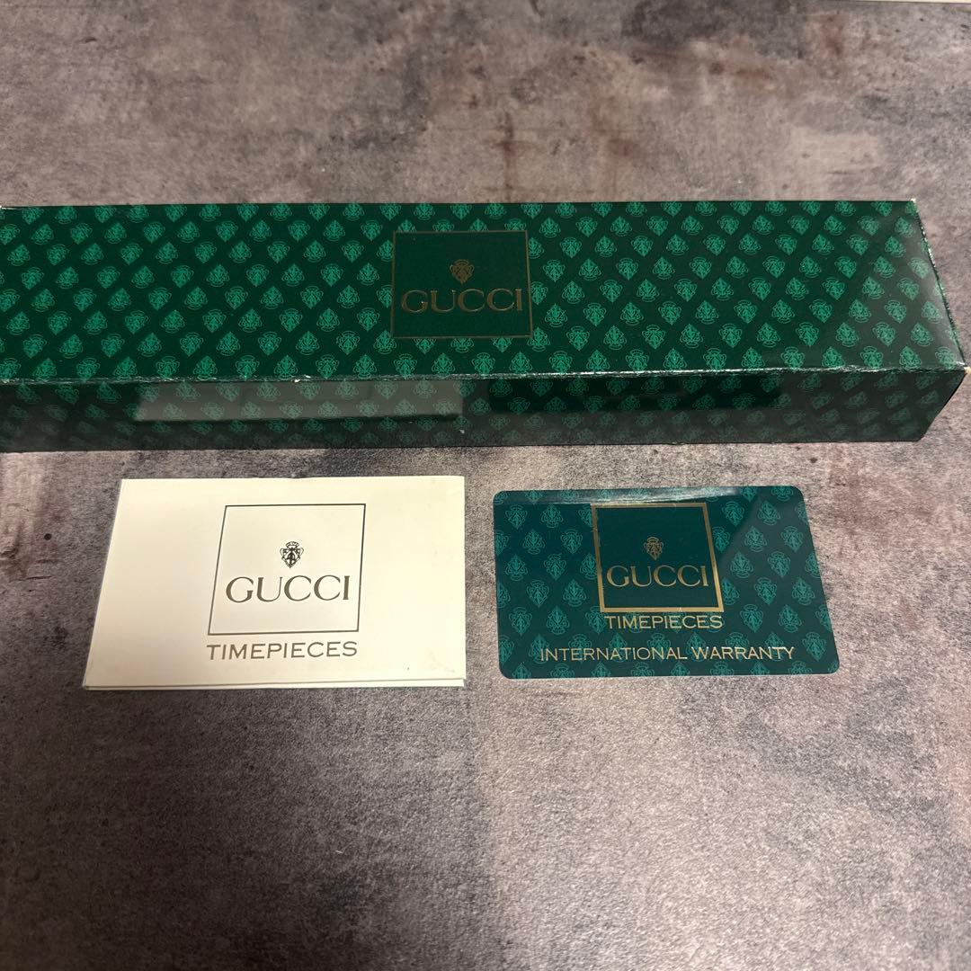【美品】GUCCI クォーツ腕時計 ブラウンレザー シェリーライン 2000L