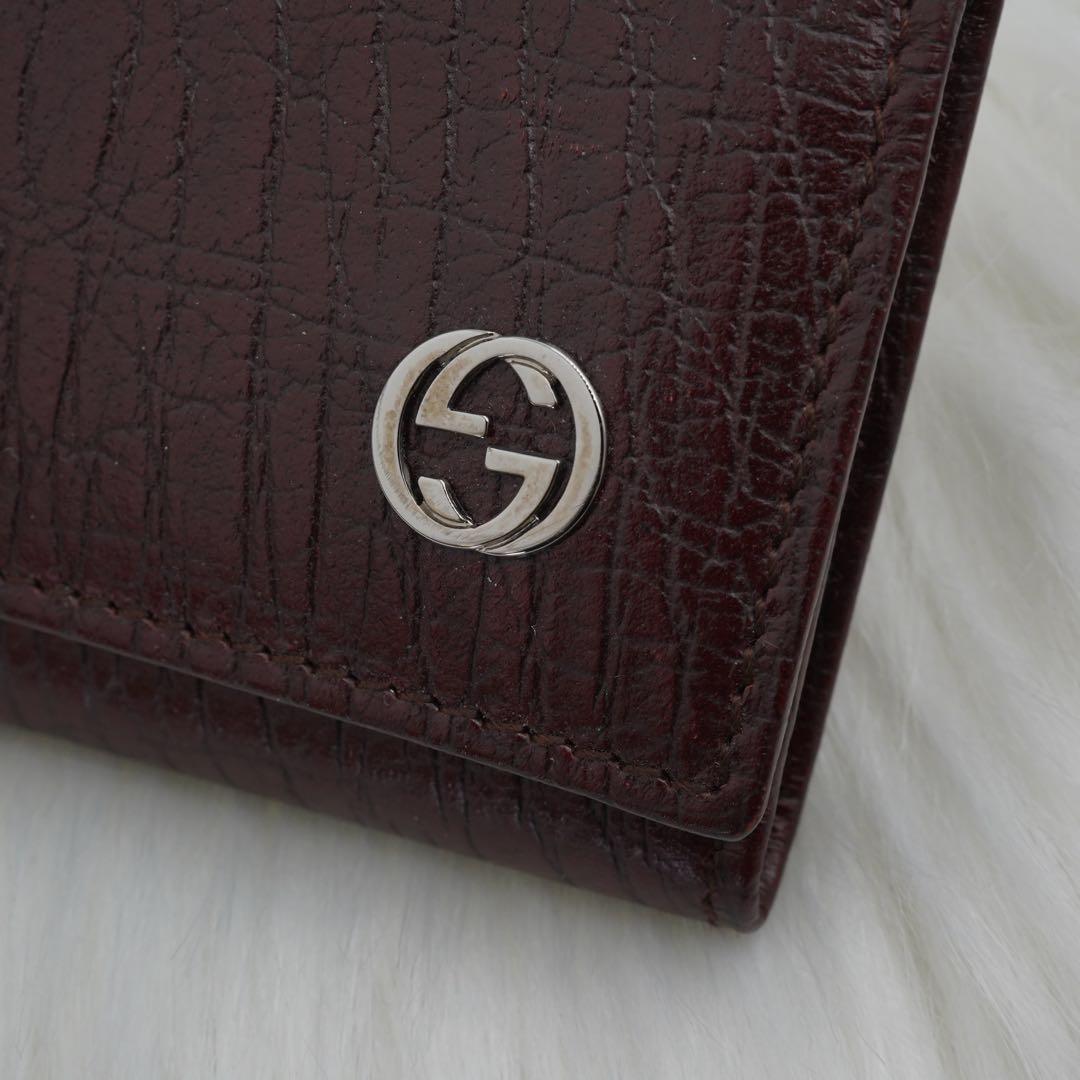 未使用品　GUCCI グッチ　キーケース　レザー　GG柄　マーモント　ブラウン