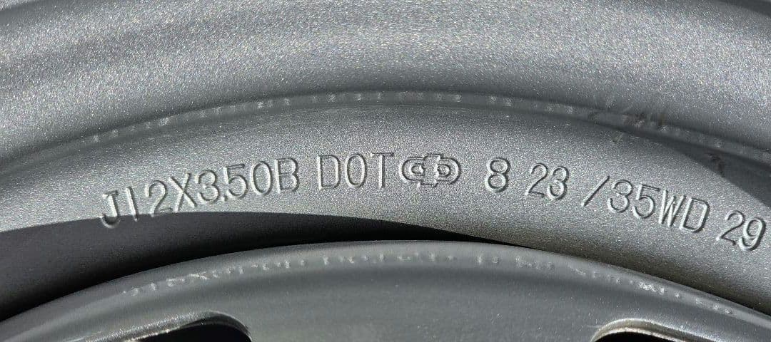 12インチ　鉄チンホイール１セット　ウエッズ　キャロウィンPK 354SN