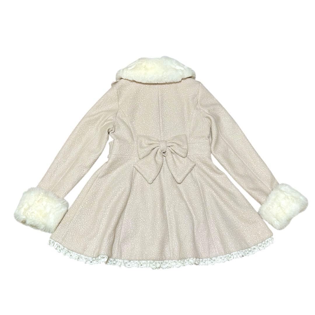 美品！NOÉMIEノエミー ファー付きピンクロングコート