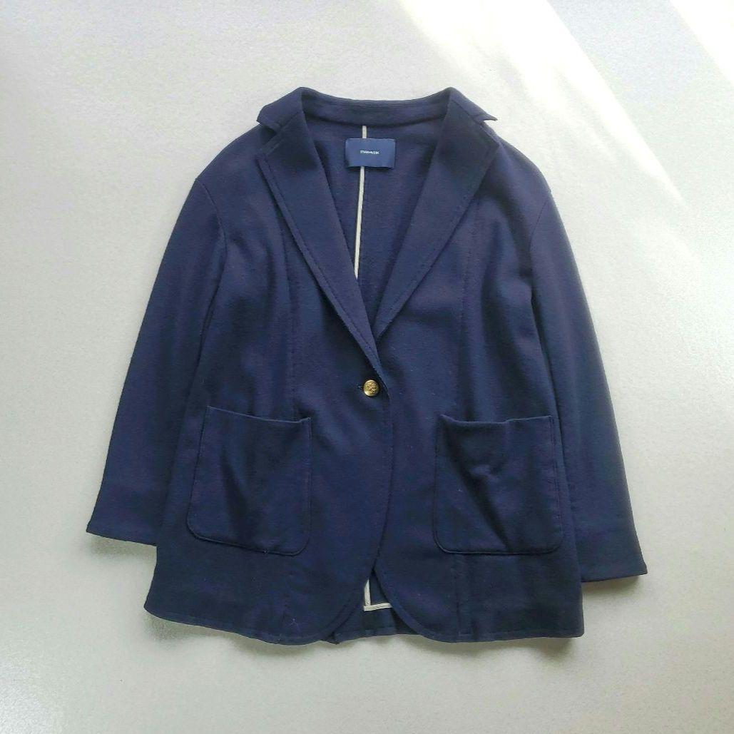 美品　FRAMeWORK　スムースウールジャケット　紺ブレ　金ボタン　M
