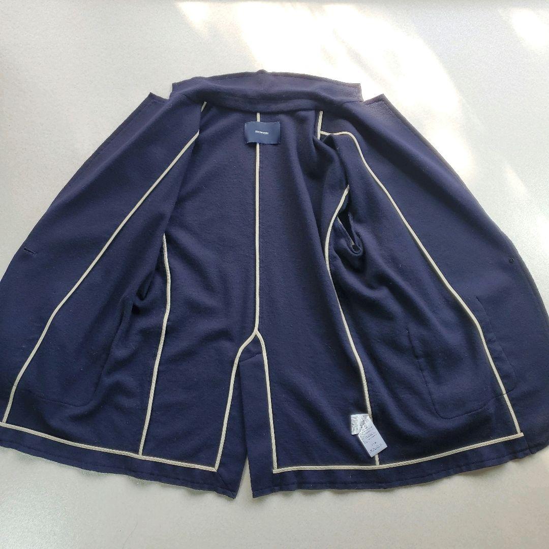 美品　FRAMeWORK　スムースウールジャケット　紺ブレ　金ボタン　M