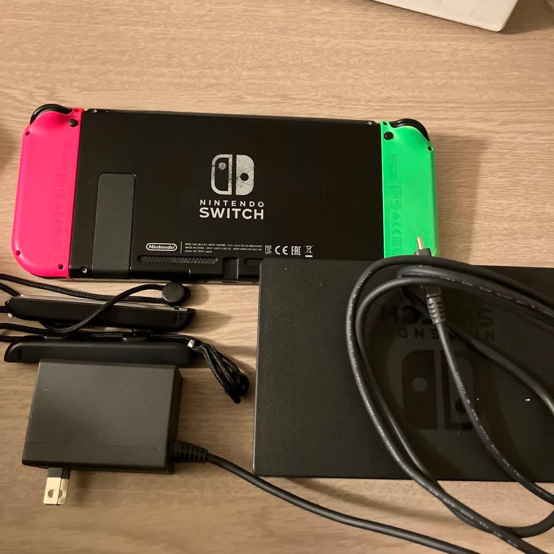 Switch 本体 新型　バッテリー強化　グリーン/ピンク　Joy-Con付き