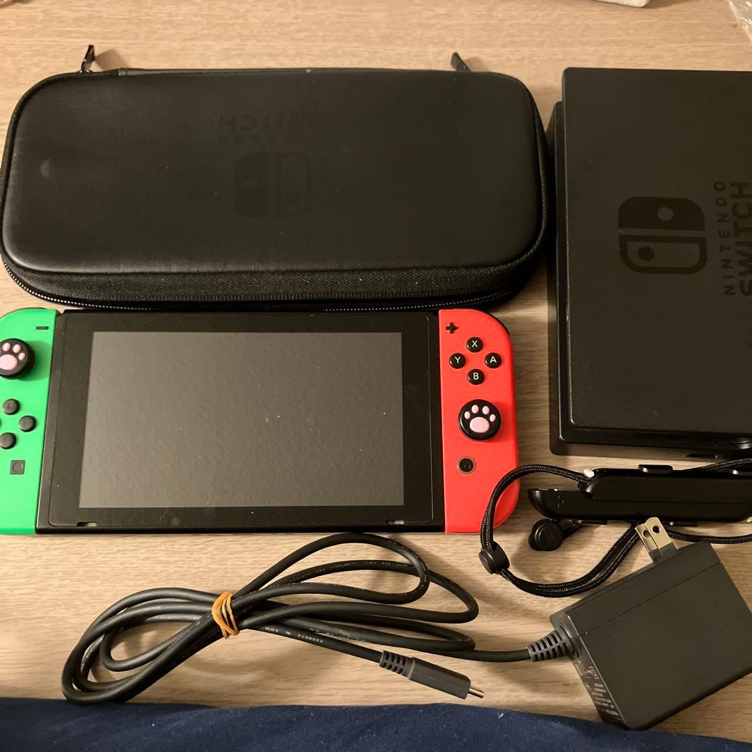 Switch 本体 新型　バッテリー強化　グリーン/ピンク　Joy-Con付き