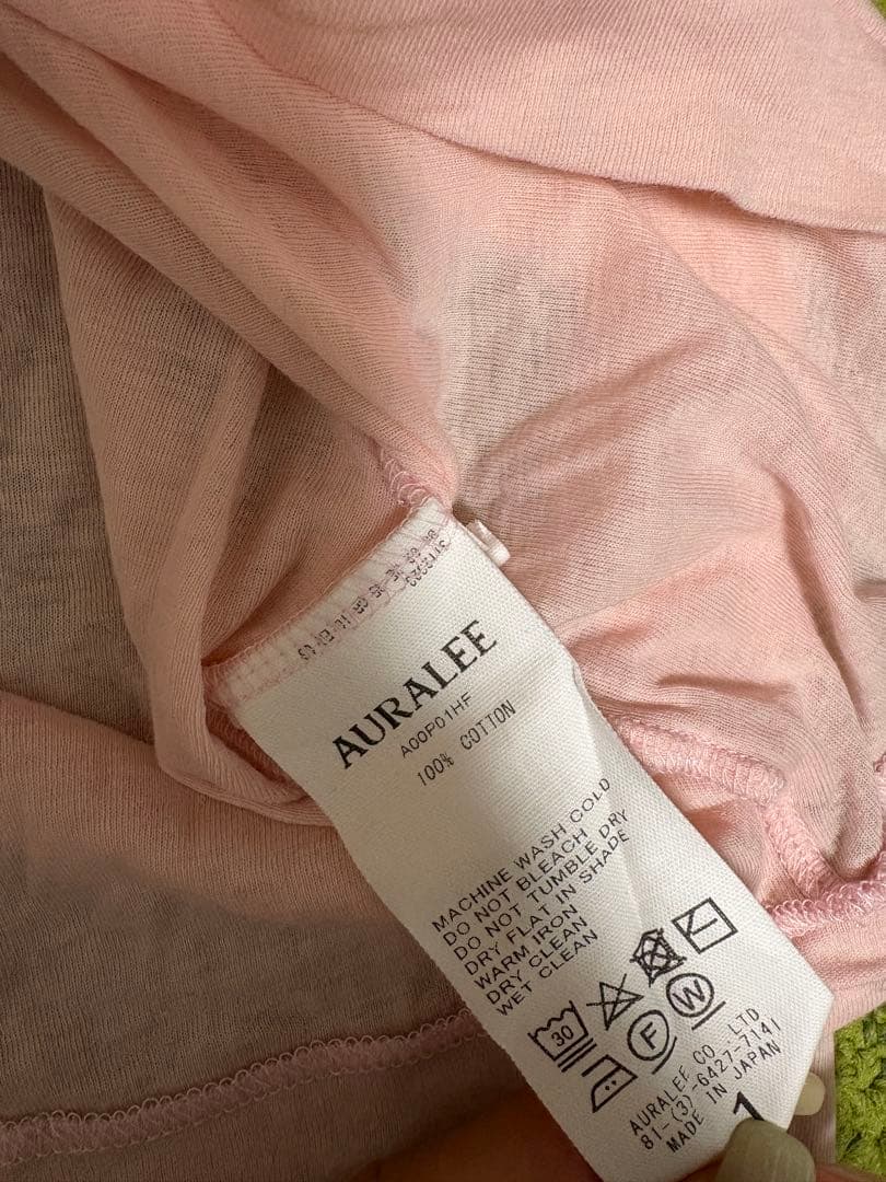 【AURALEE】HIGH GAUGE SHEER RIB L/S TEE