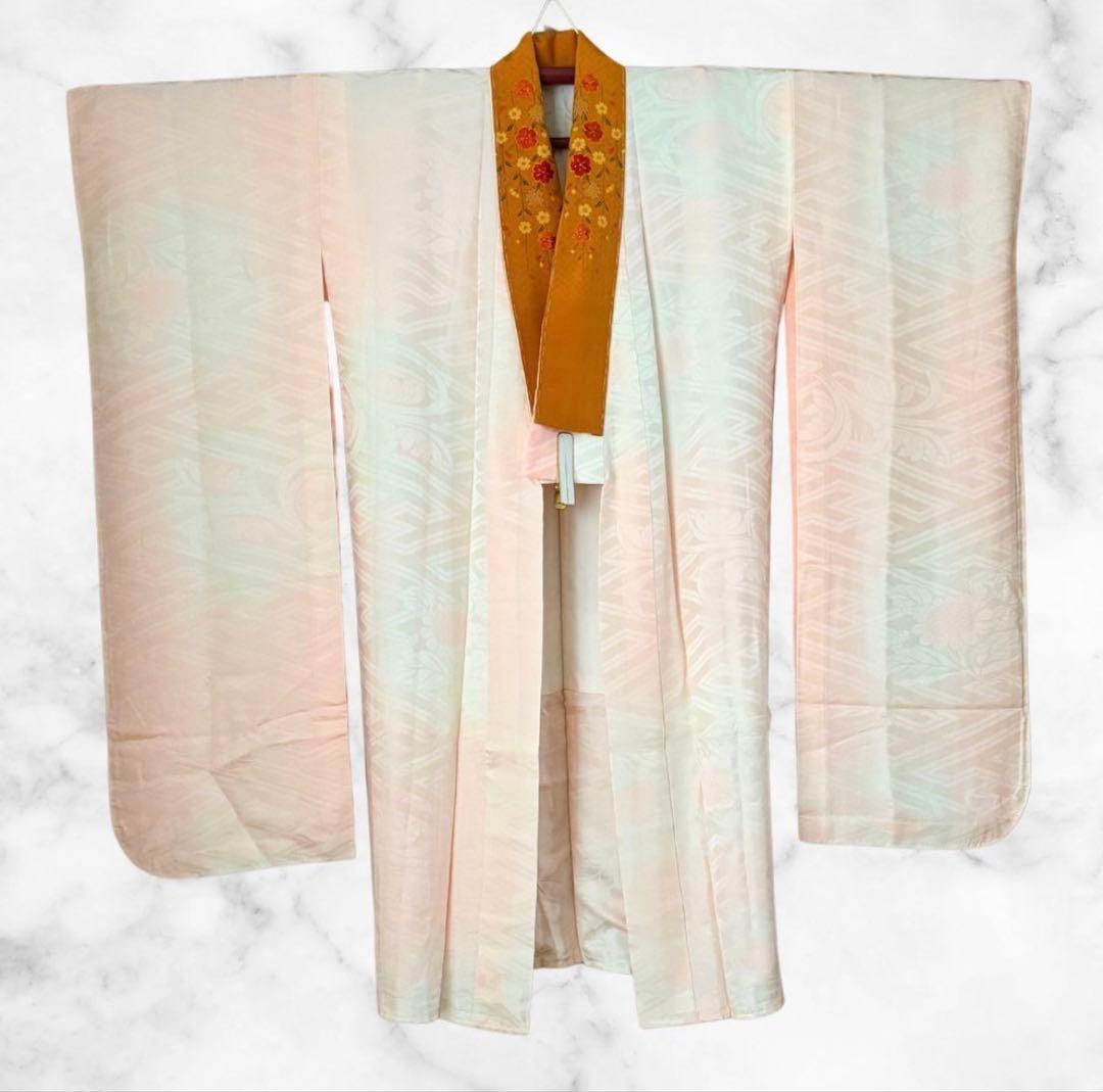 振袖 フルセット 身丈158 紅型 紺色 蝶 沖縄 個性的 型染