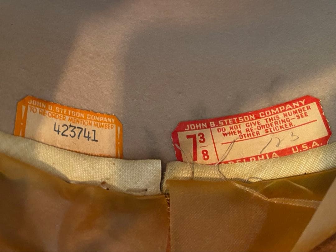 帽子 40s Vintage STETSON 3X Beaver 7 3/8 59cm