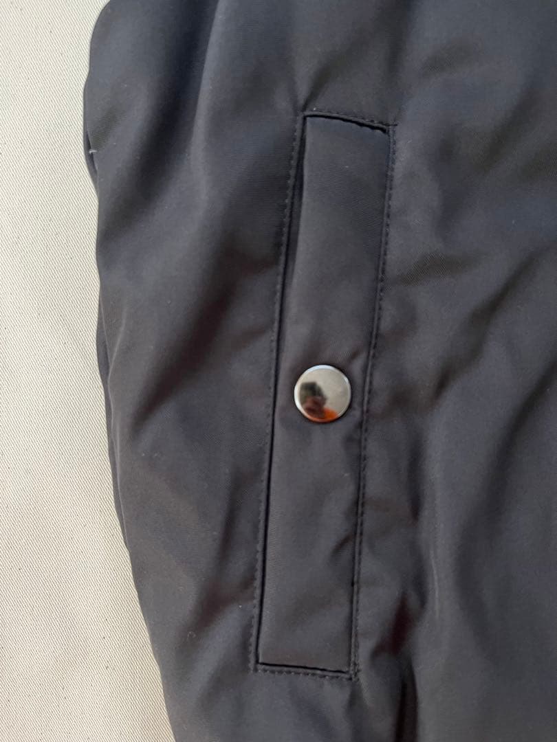 【美品】 23区 オックスフォード ダウンベスト ファー 黒 38 オンワード