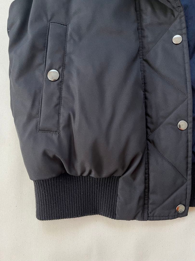 【美品】 23区 オックスフォード ダウンベスト ファー 黒 38 オンワード