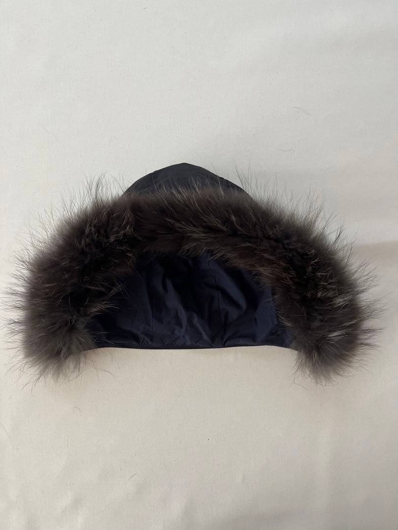 【美品】 23区 オックスフォード ダウンベスト ファー 黒 38 オンワード