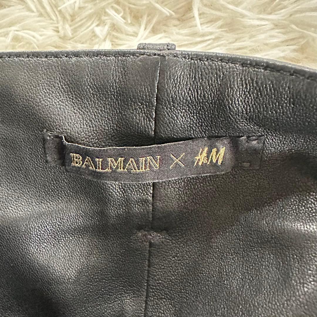 美品 希少　バルマン  バイカーパンツ S 36 オールレザー