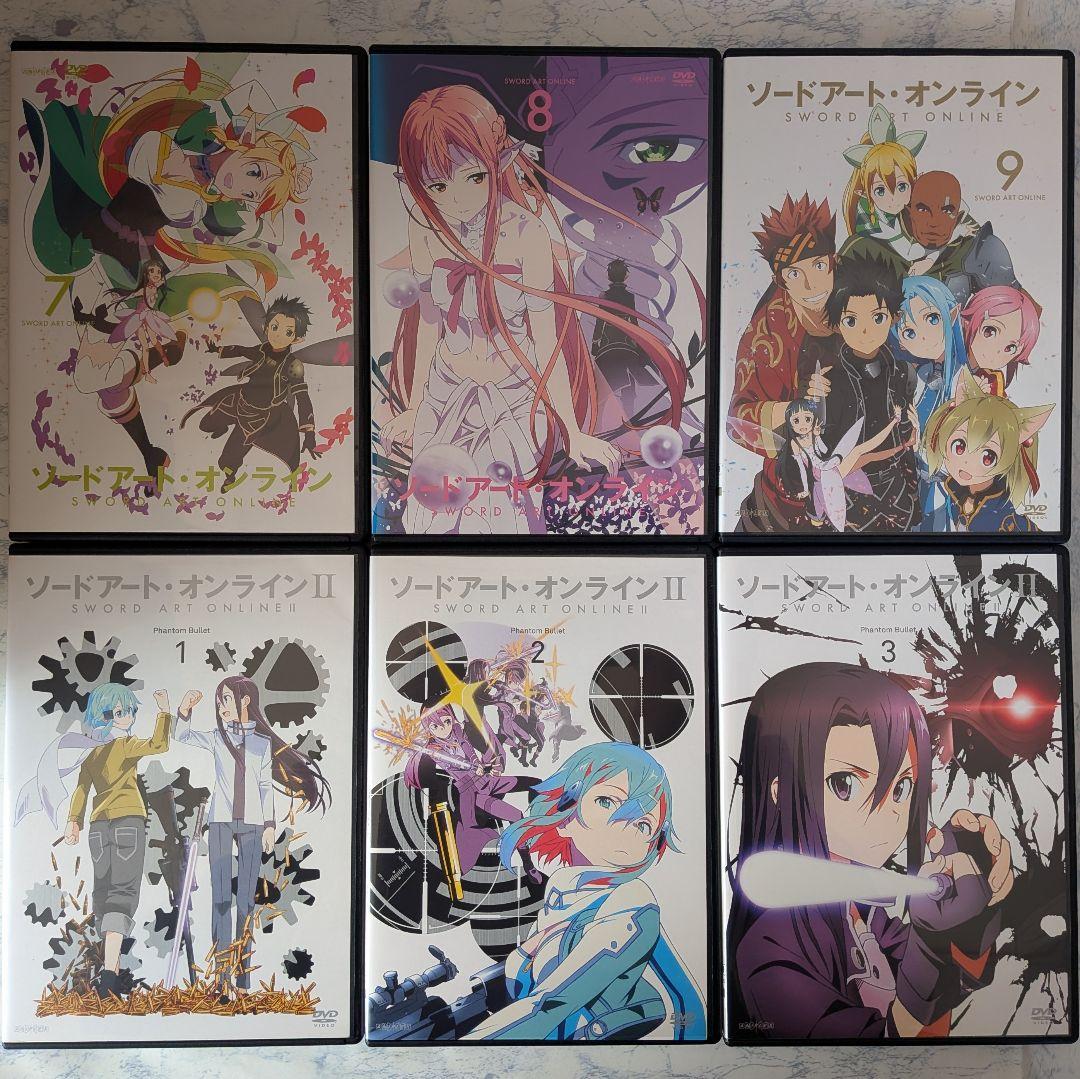 DVD　SAO 1、2、3、4期、Ex、劇場版、ガンゲイル 1、2期　全50巻