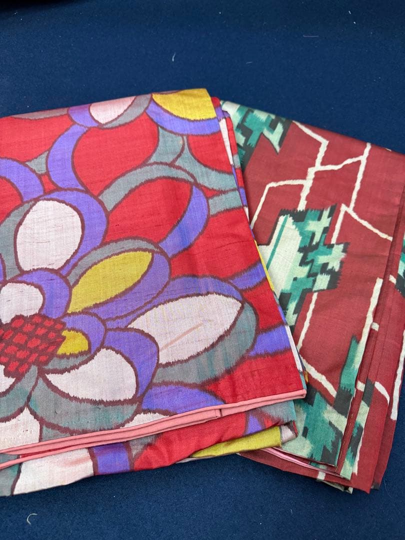 J-4アンティーク銘仙リメイク材料おまとめ売り着物１５枚正絹