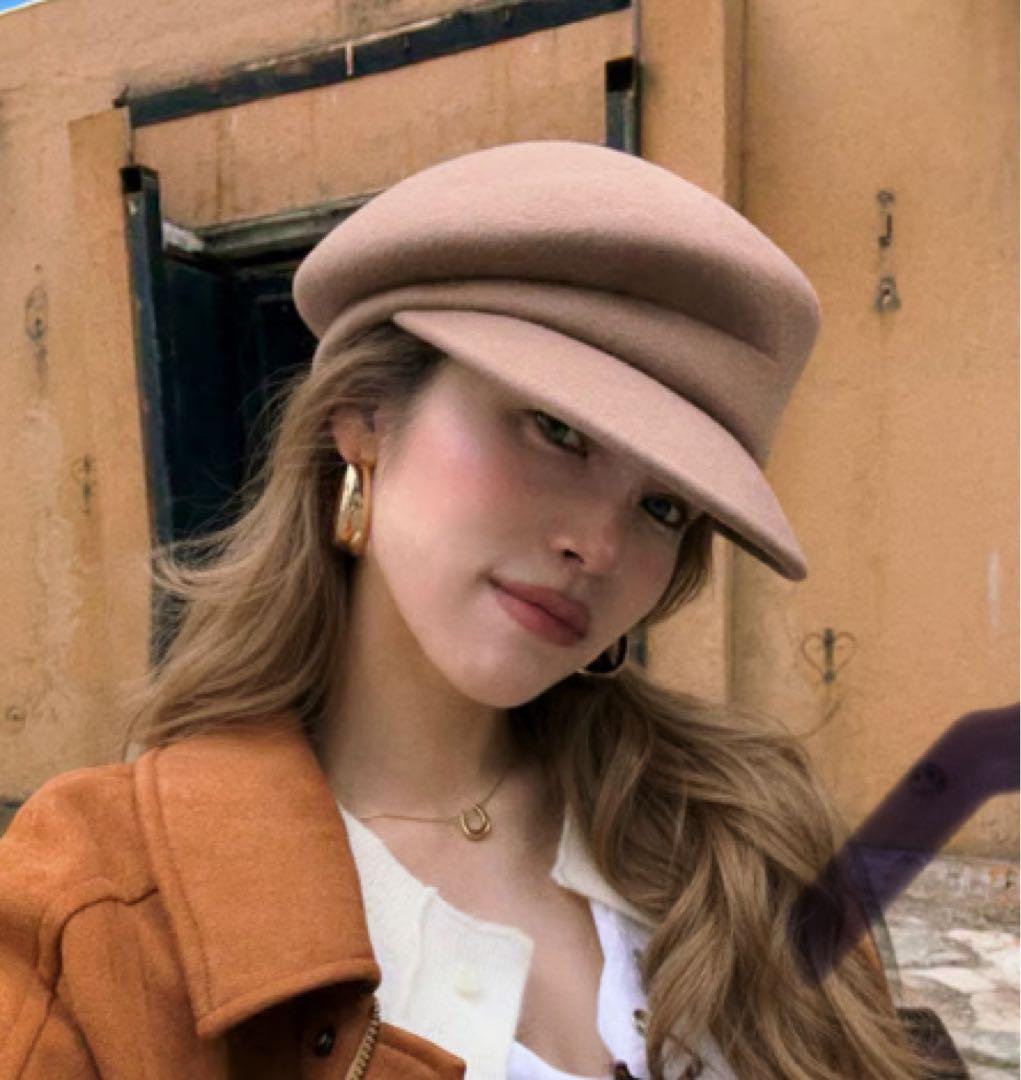 ★新品　nalm. ウールキャスケット ミルクベージュ