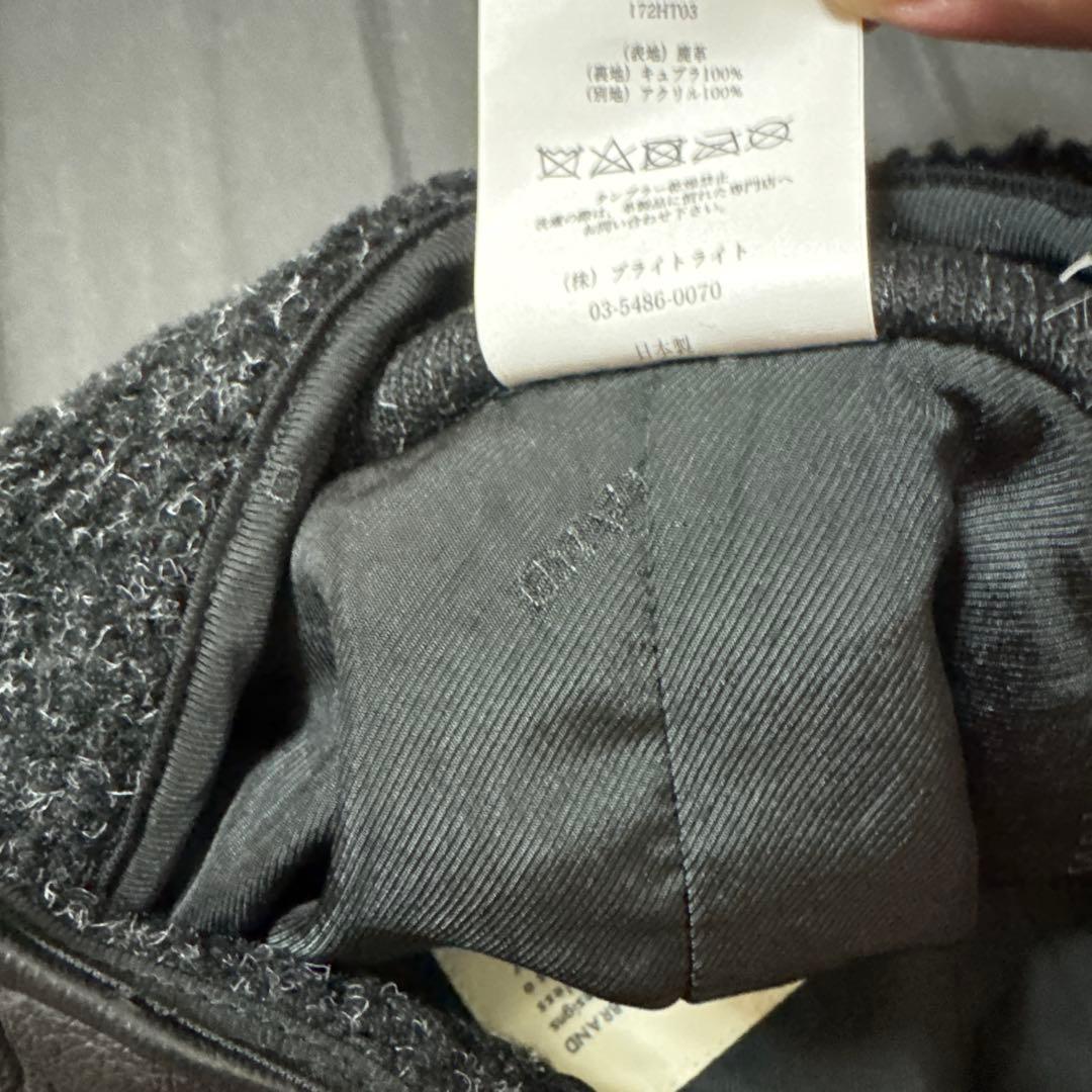 お値引きOKほぼ未使用　OLD JOE BRAND レザーキャスケット　ブラック