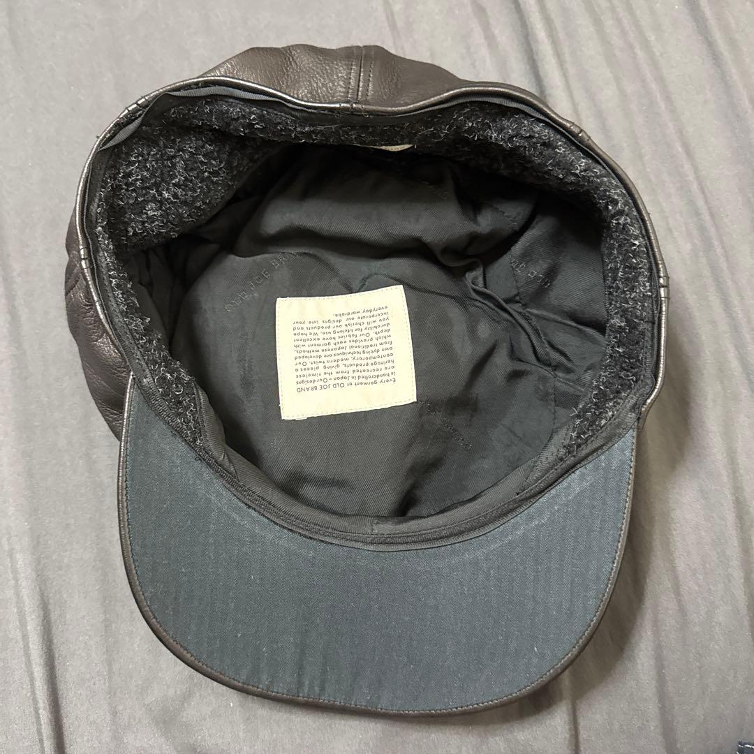 お値引きOKほぼ未使用　OLD JOE BRAND レザーキャスケット　ブラック