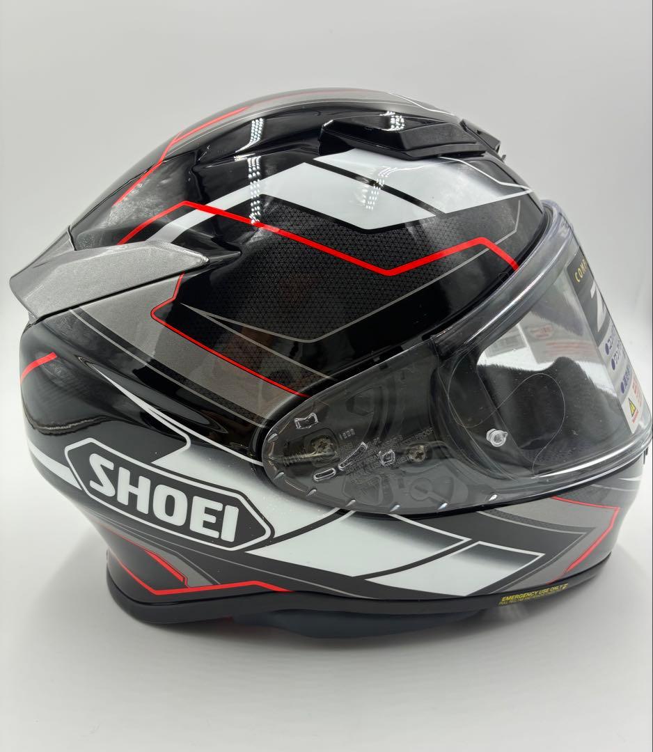 【ジャンク品扱い】　SHOEI ヘルメットブラック　Lサイズ　ブラック/レッド