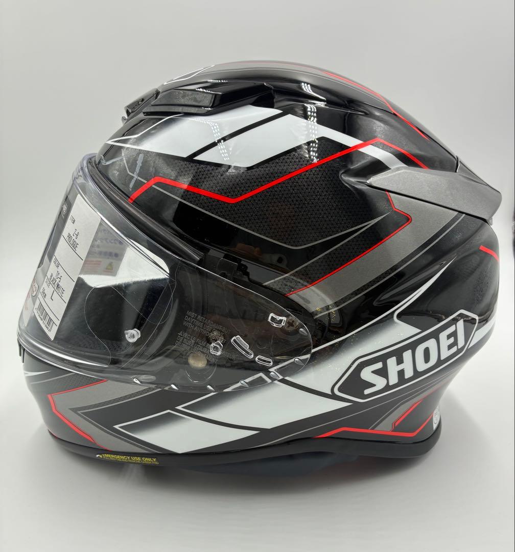 【ジャンク品扱い】　SHOEI ヘルメットブラック　Lサイズ　ブラック/レッド
