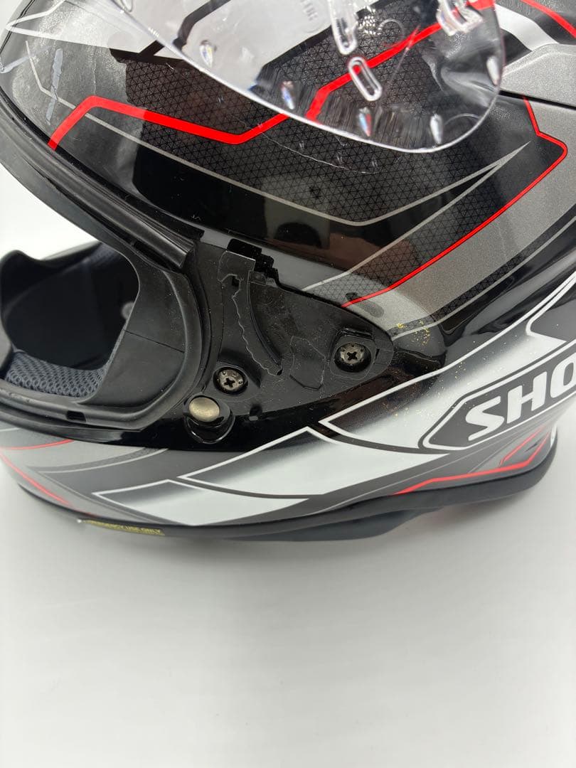 【ジャンク品扱い】　SHOEI ヘルメットブラック　Lサイズ　ブラック/レッド